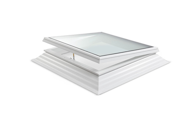 Vitria platdakraam HR++ 40 x 100 cm opengaand manueel helder met 20/00 PVC opstand