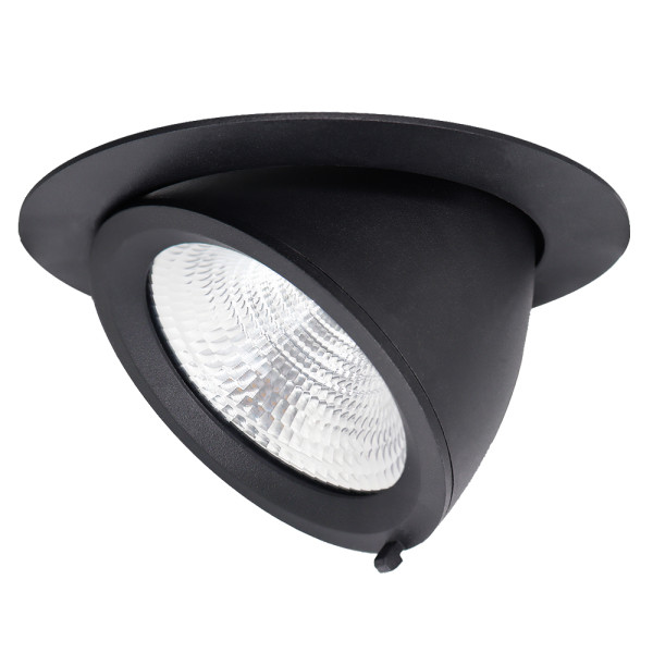 Retail led downlight 60° Ø190 mm 3000K zwart