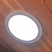 Powerdaylight 53cm binnenzijde rond wit plafondplaat opbouw